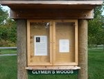 East Goshen Township Forest Restoration Project, Clymer's Woods Sign