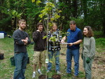 Dr. Greg Turner and Students Prepare to Plant Maples, Gordon Natural Area